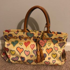 Heart Dooney and Bourke tassel tote
